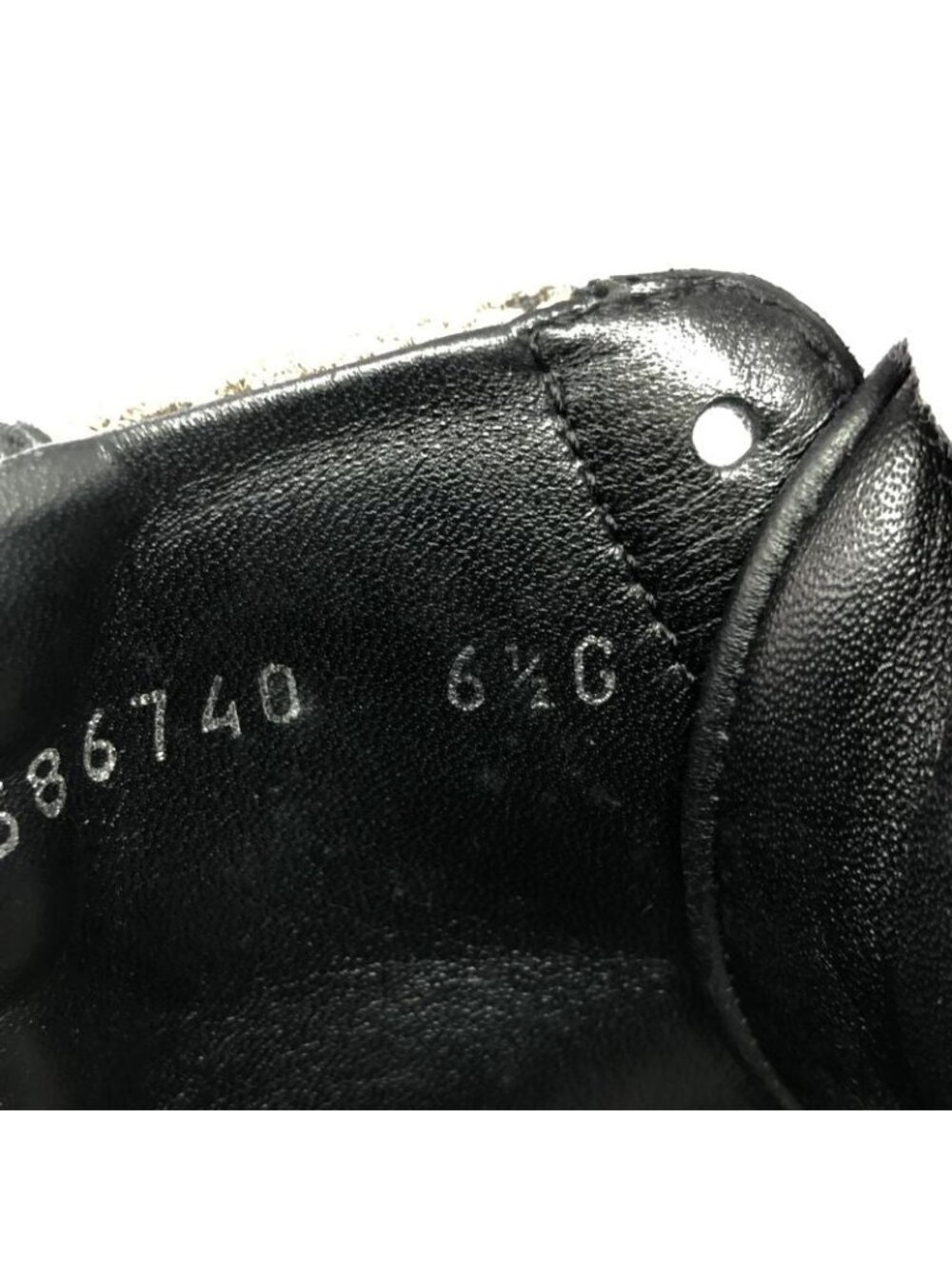 Gucci GG Supreme High Cut Sneakers Black Beige 6 1 2 - Picture 6 of 6